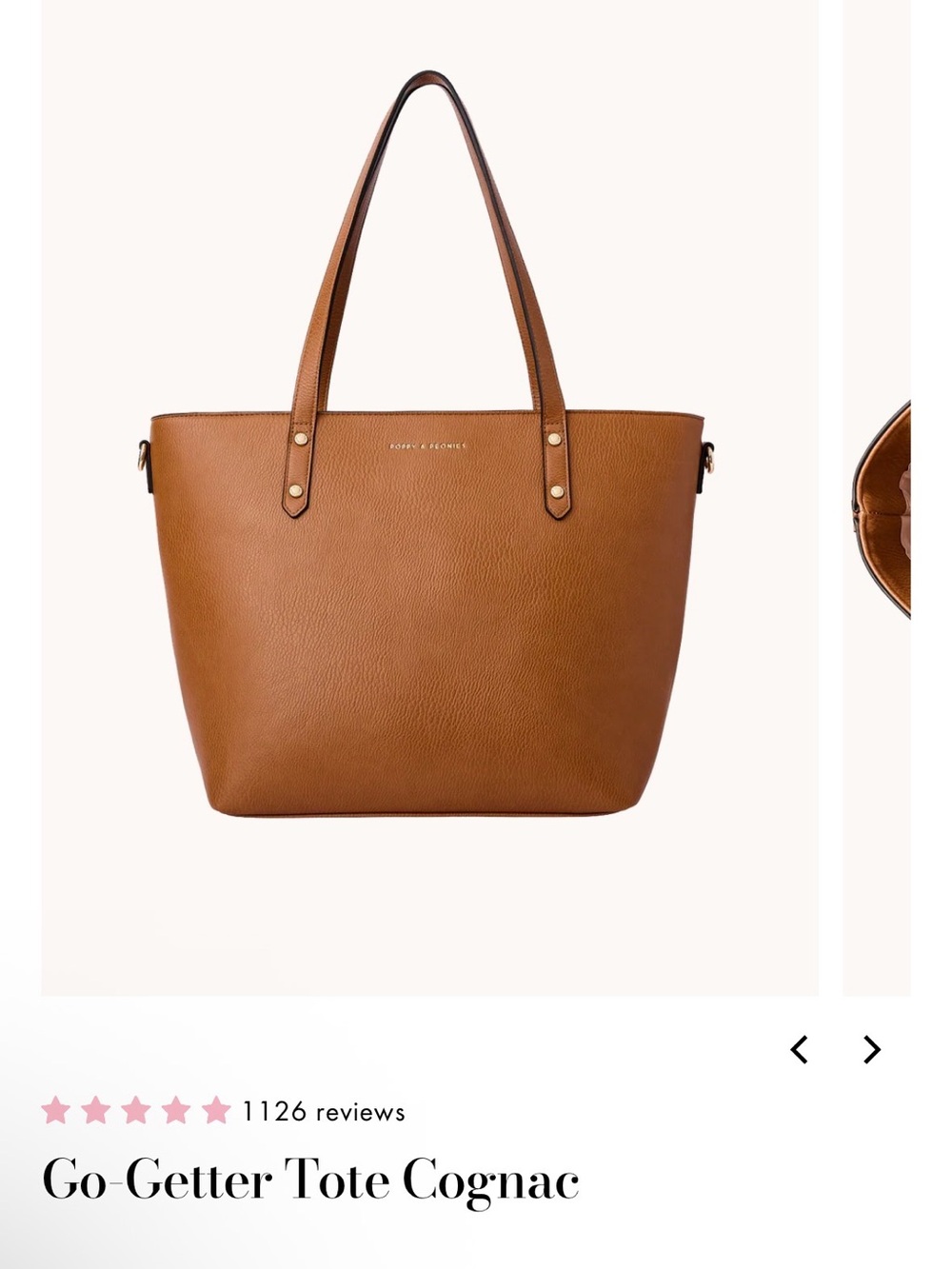 Poppy & Peonies Go-Getter Tote in Cognac